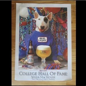 1987 Spuds MacKenzie College Hall of Fame Poster